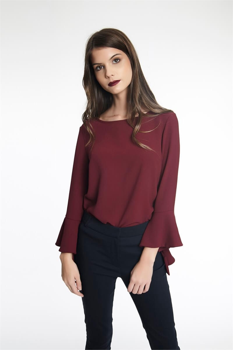 Kolları Volanlı Bluz