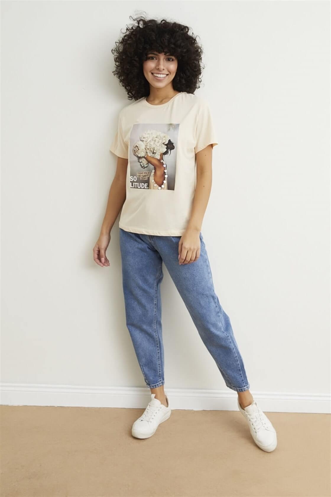 Pudra 2YM2CTS0130 T-SHIRT