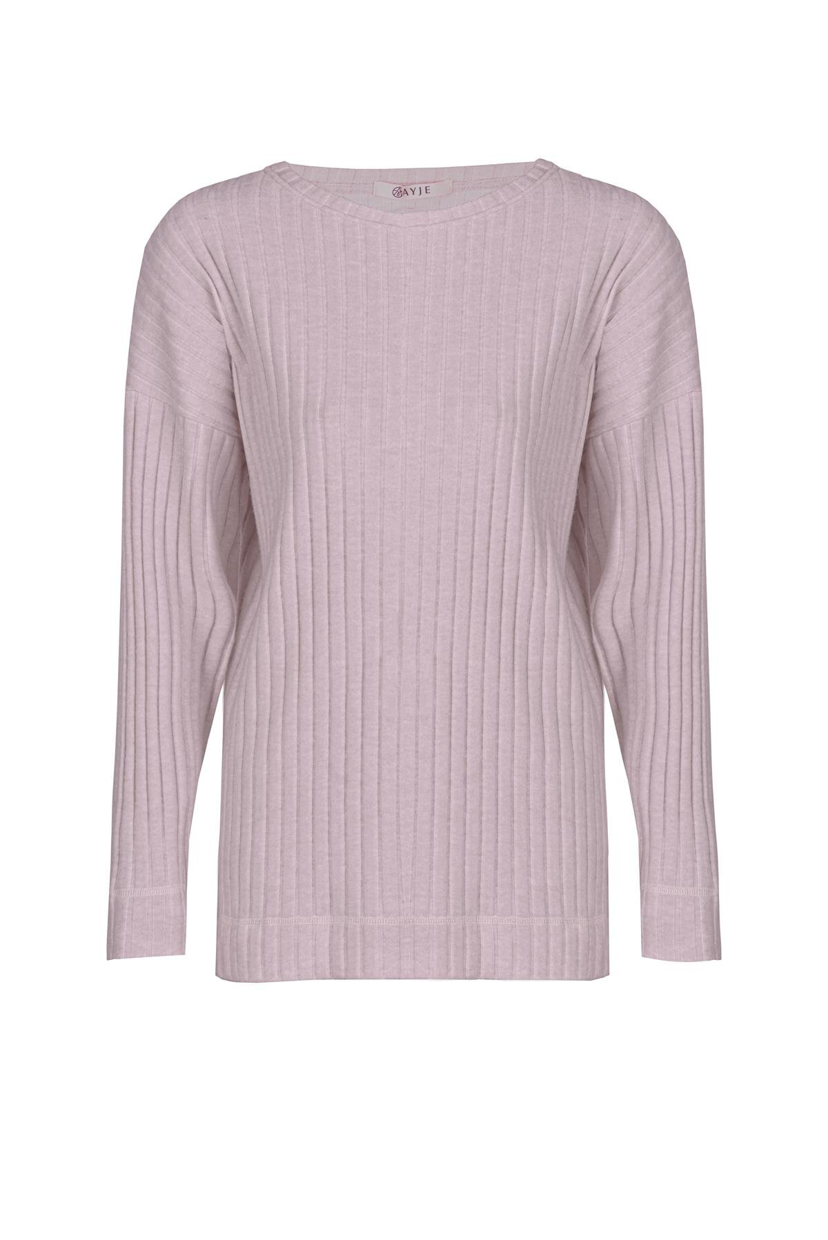 WINTER LOUNGEWEAR UZUN KOLLU TİŞÖRT BEJ