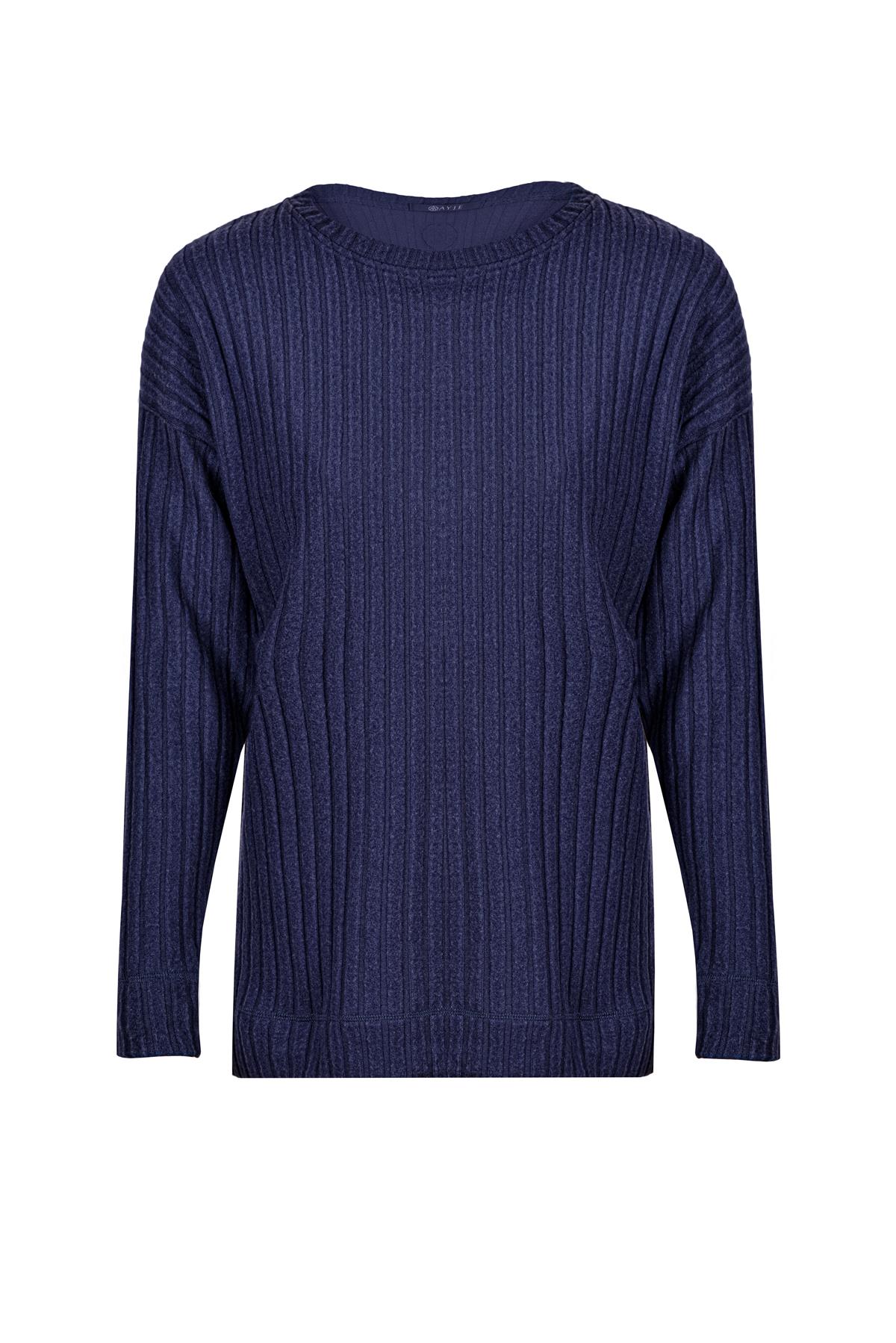 WINTER LOUNGEWEAR UZUN KOLLU TİŞÖRT LACİVERT