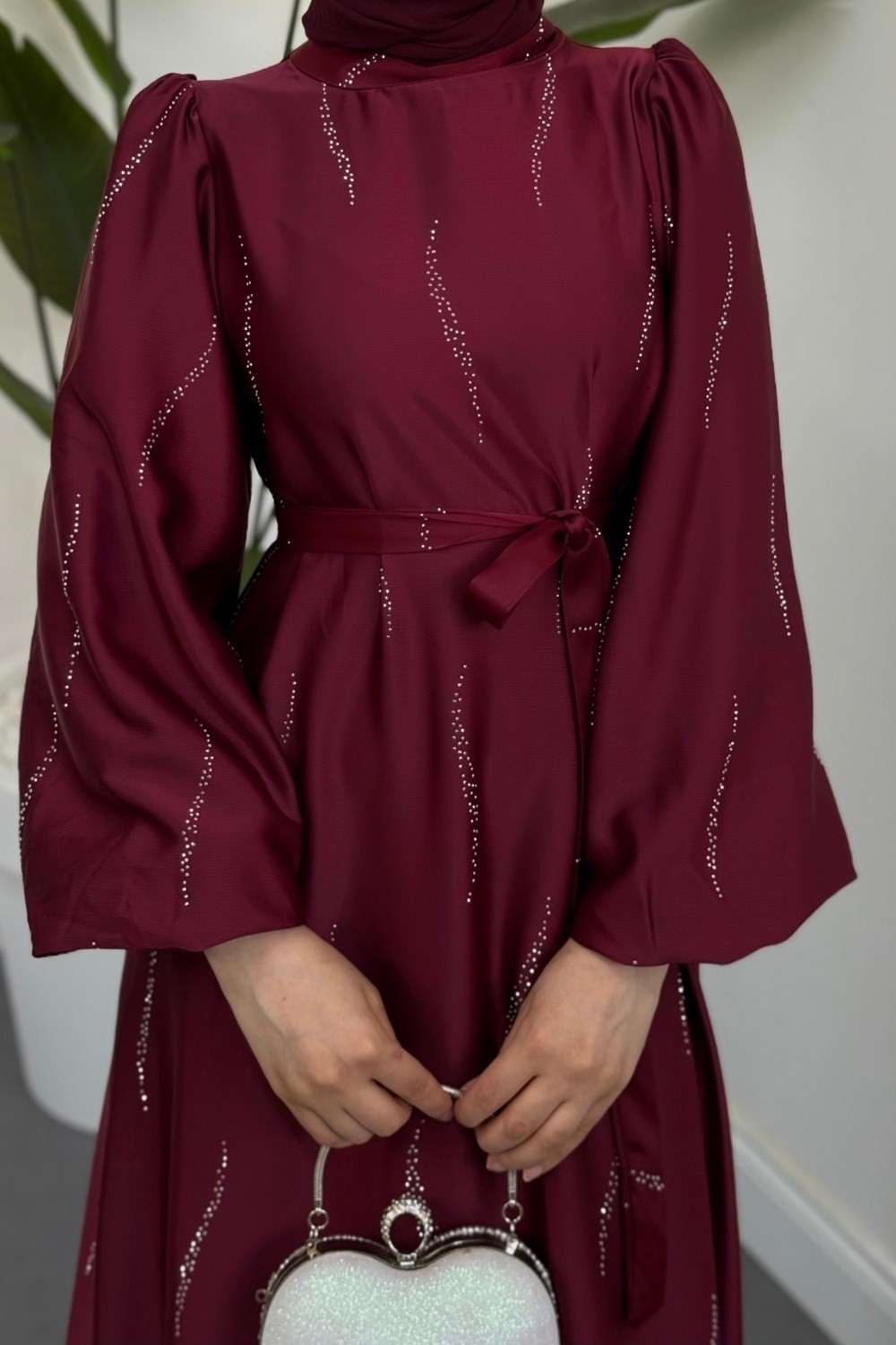 Kaitlyn Taşlı Abiye Mürdüm