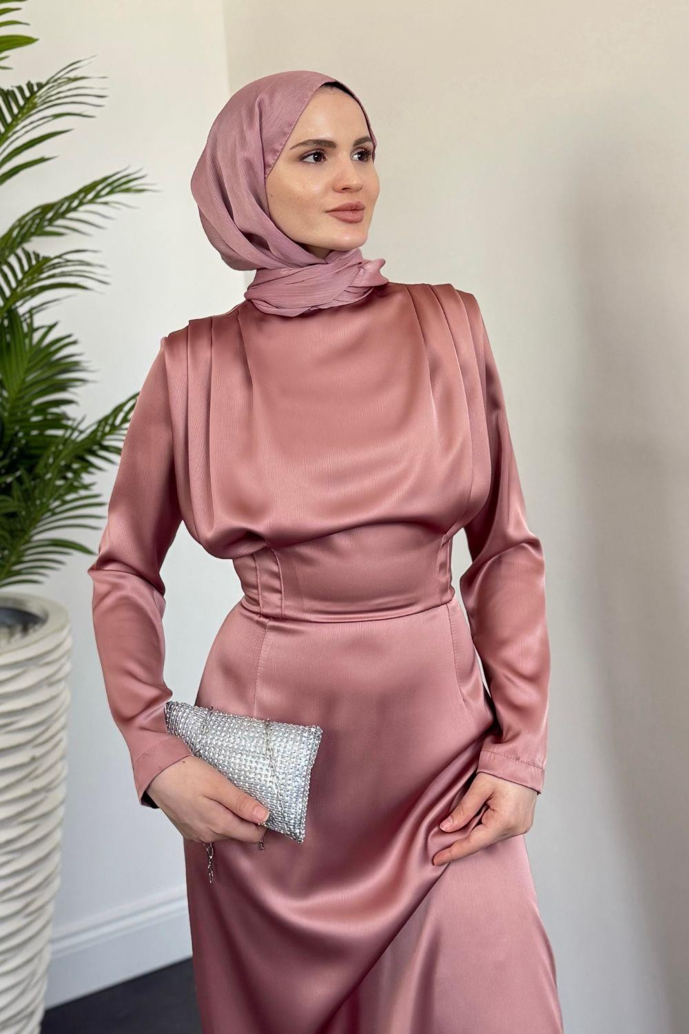 Lavia Kalem Elbise Gül Kurusu