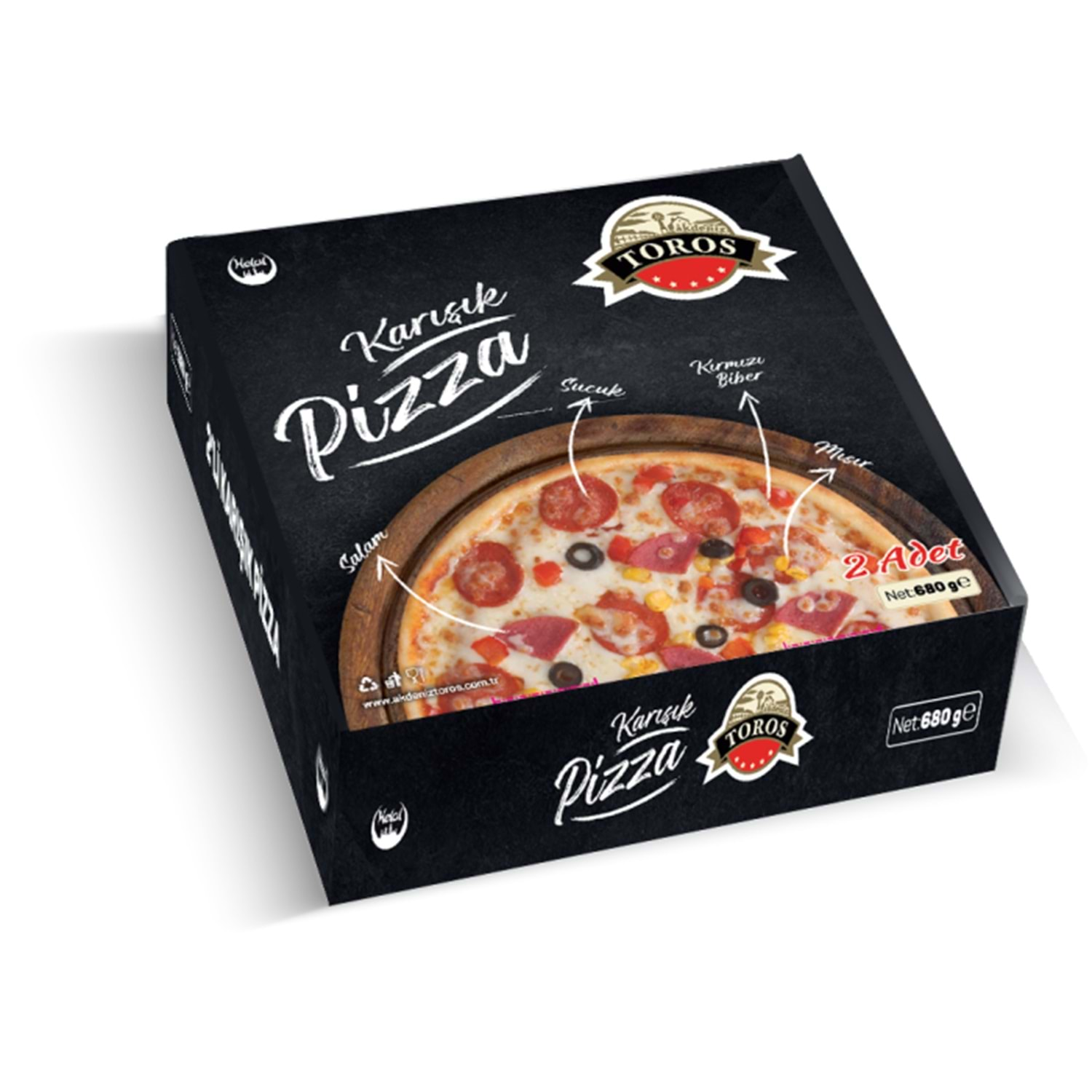 Akdeniz Toros Orta Boy karışık Pizza 680 grTANIMSIZ