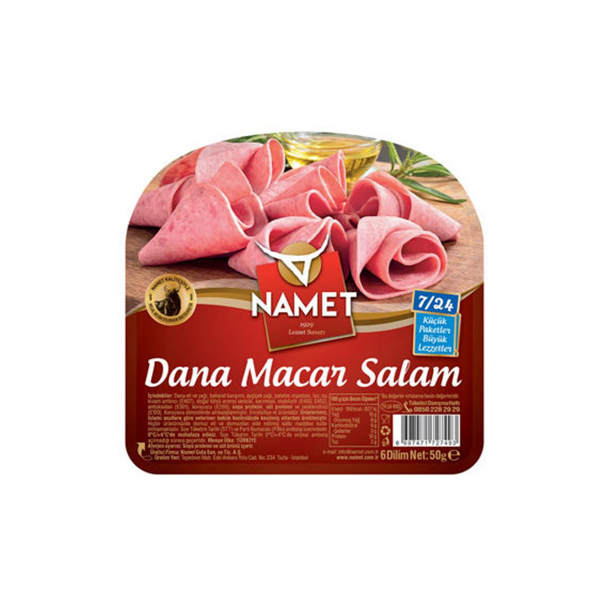 Namet Dana Macar Salam Dilimli 50 gr