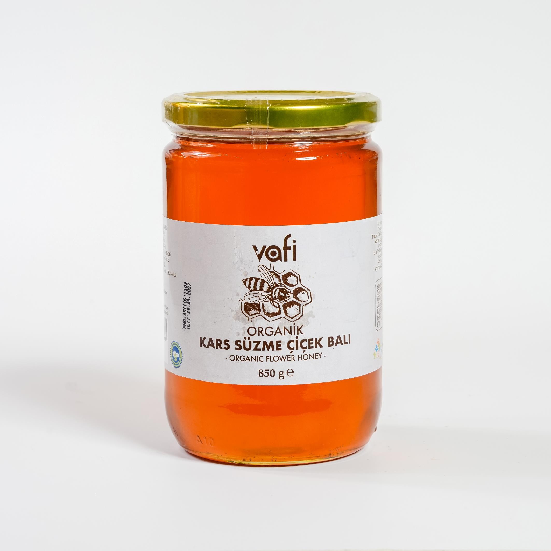 Organik Kars Süzme Çiçek Balı 850 gr MGMemleket Gurmesi