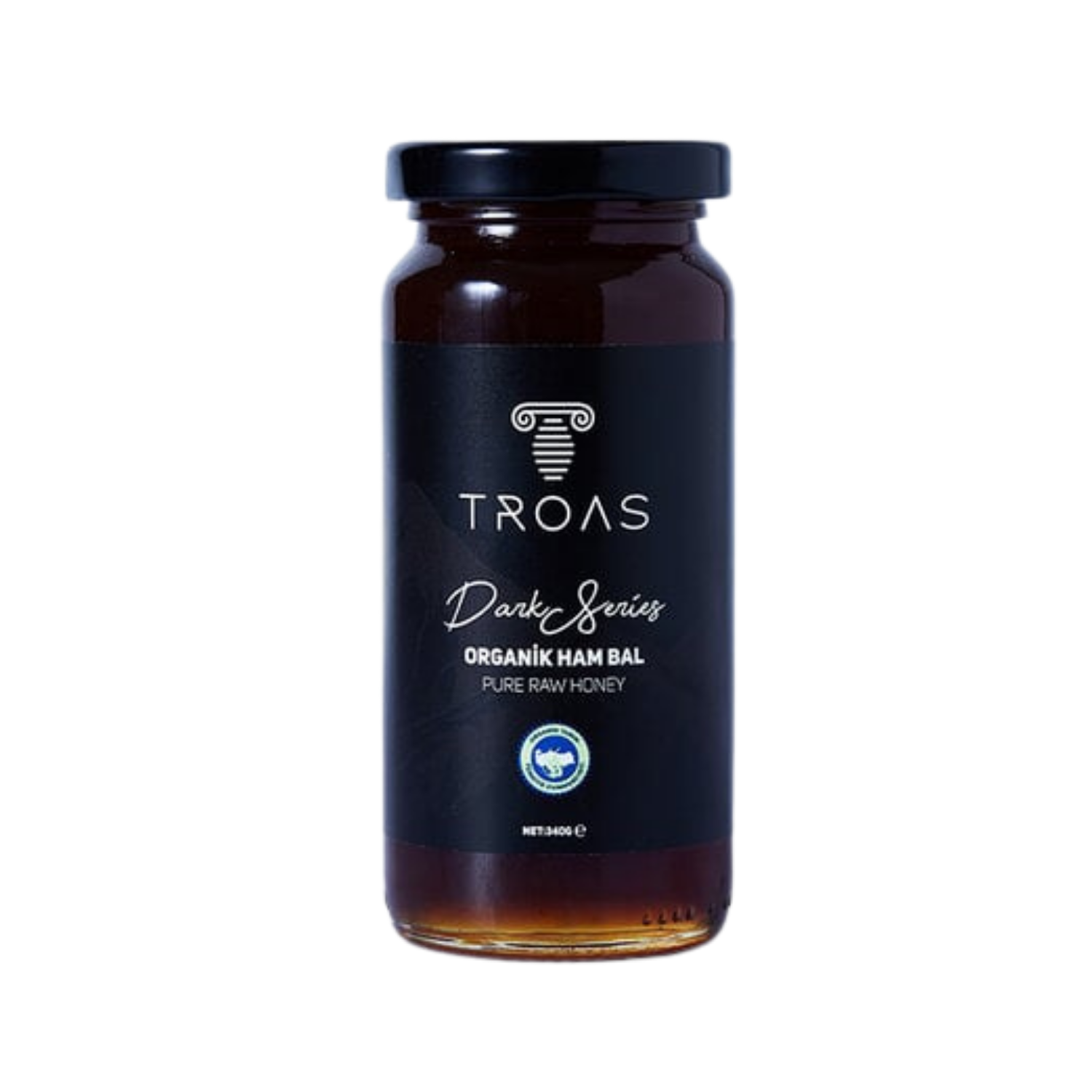 Troas Arıcılık Organik Ham Bal Siyah Bal 340 grTroas