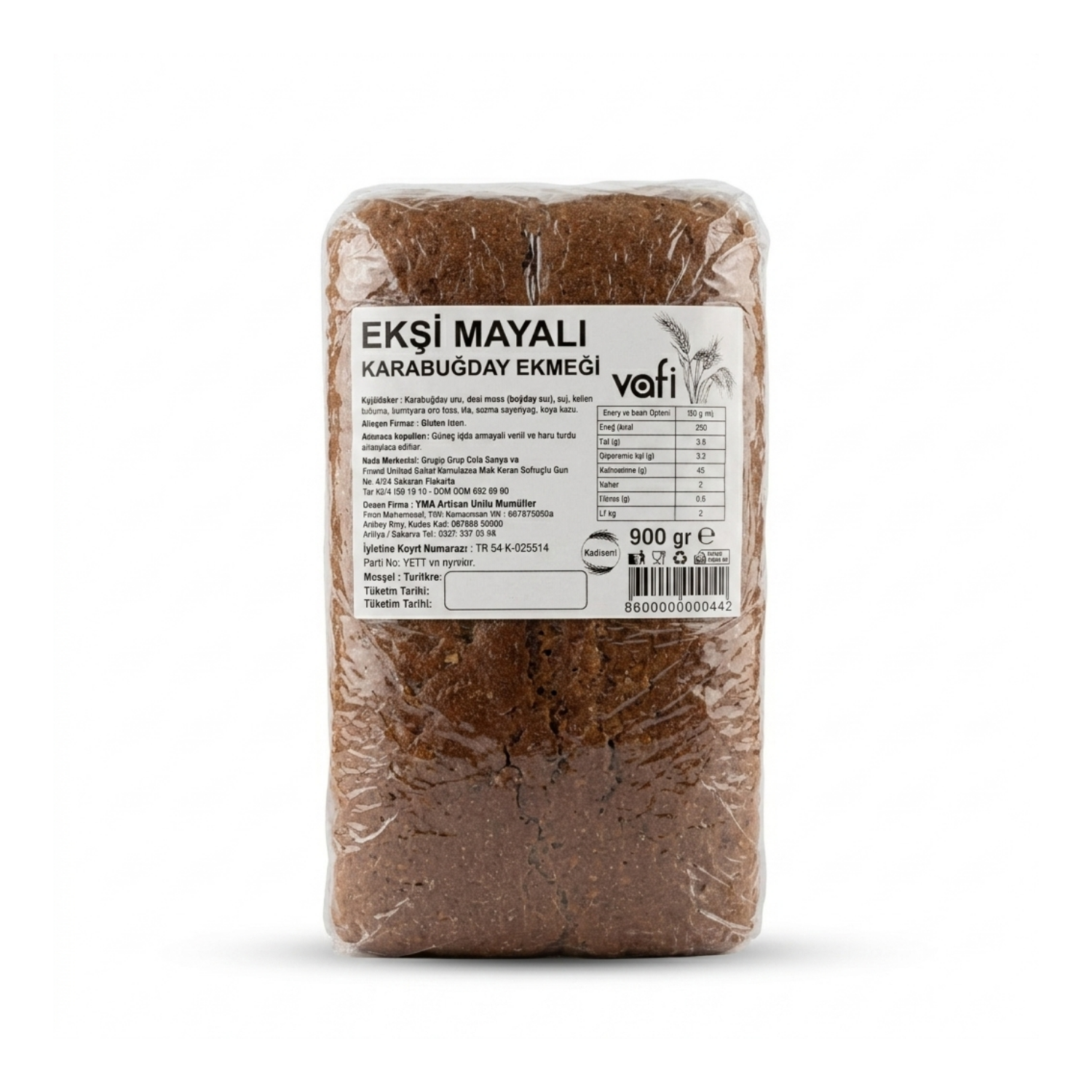Vafi Ekşi Mayalı Karabuğday Ekmeği 1000 Gr 1 ADETVafi