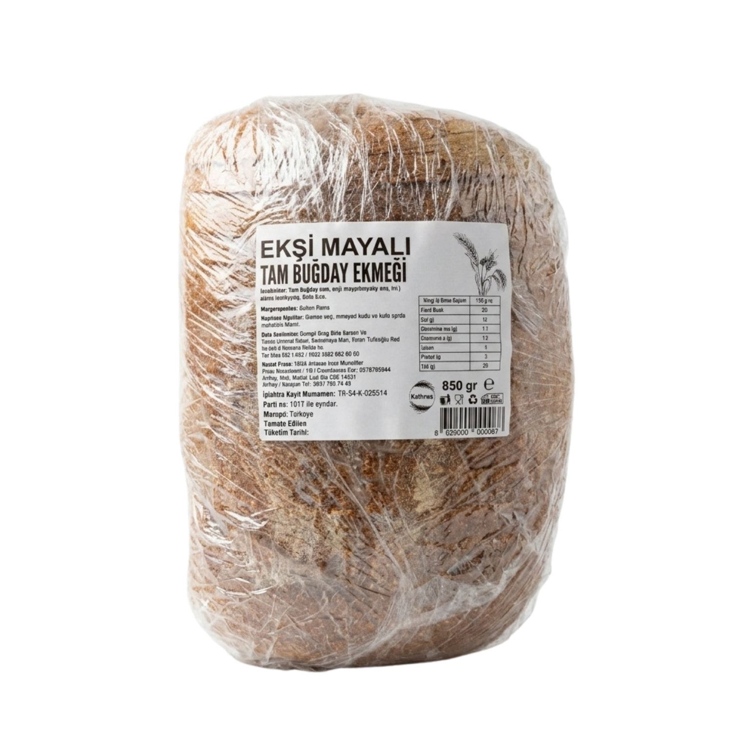 Vafi Ekşi Mayalı Tam Buğday Ekmeği 850 GR 1 ADETVafi