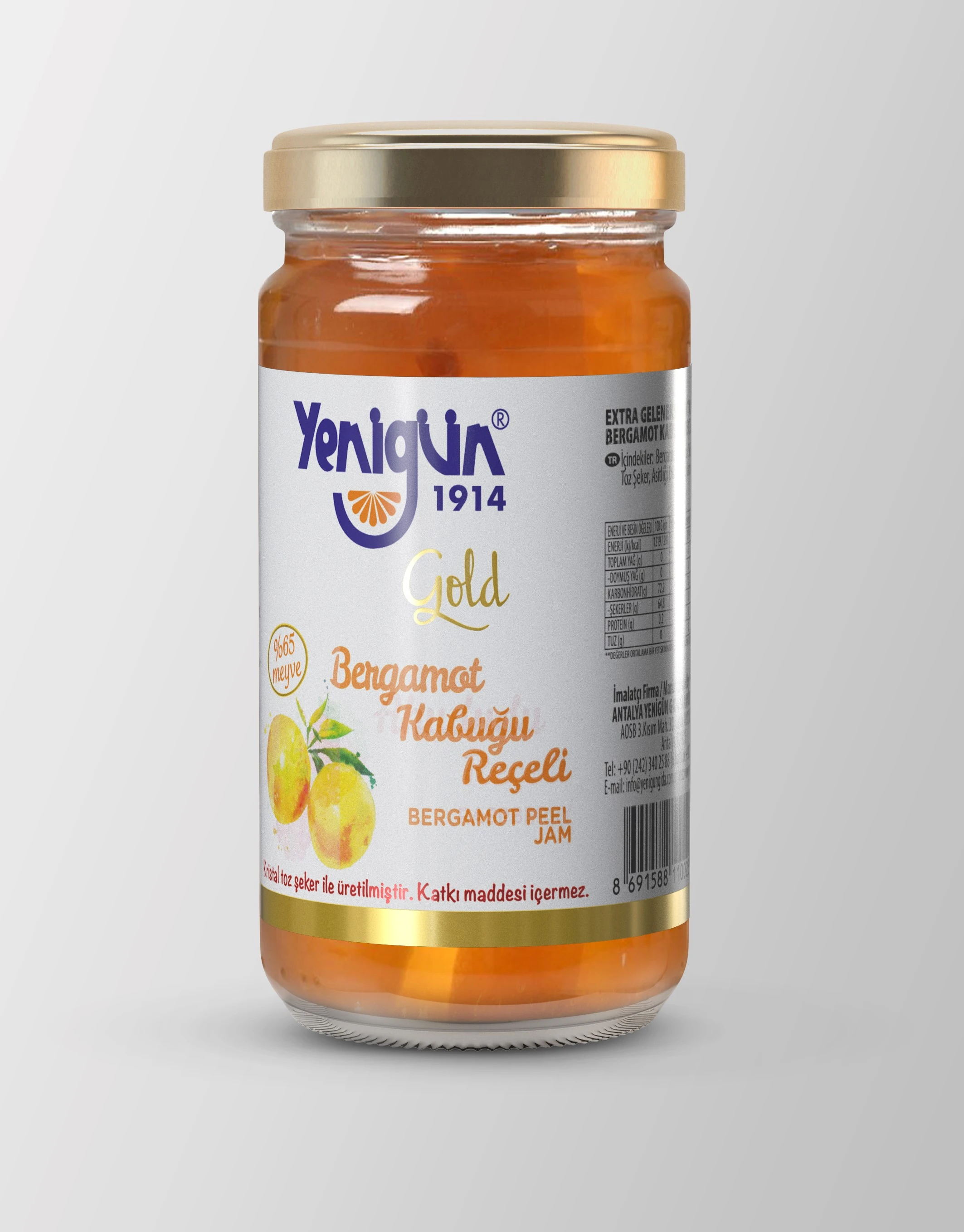 Yenigün Şekersiz Bergamot Reçeli 290 grYenigün