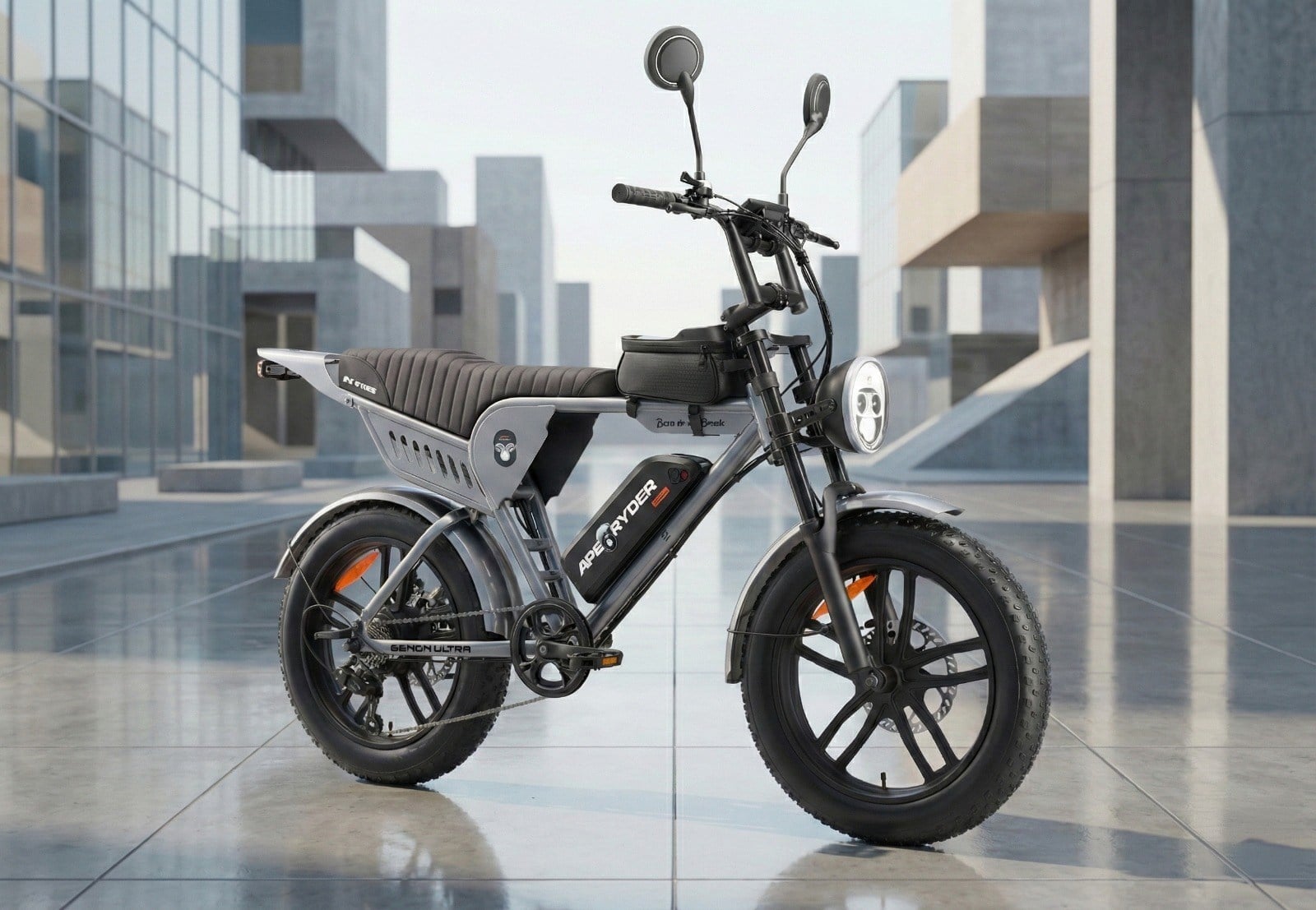APE RYDER GENON ULTRA GRİ 48V 750 WATT ELEKTRİKLİ BİSİKLET