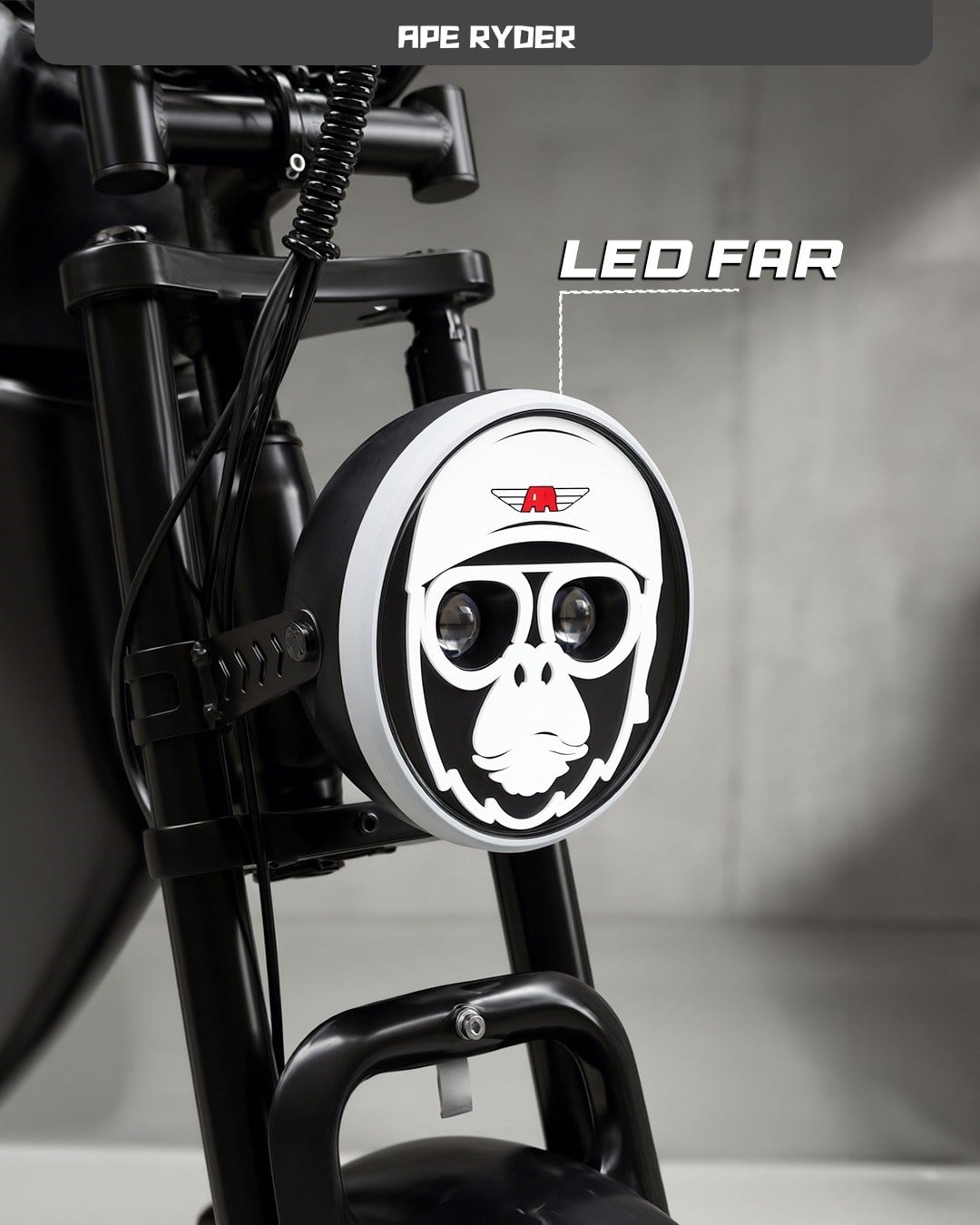 APE RYDER MANDRILL SİYAH 48V 1000 WATT ELEKTRİKLİ BİSİKLET