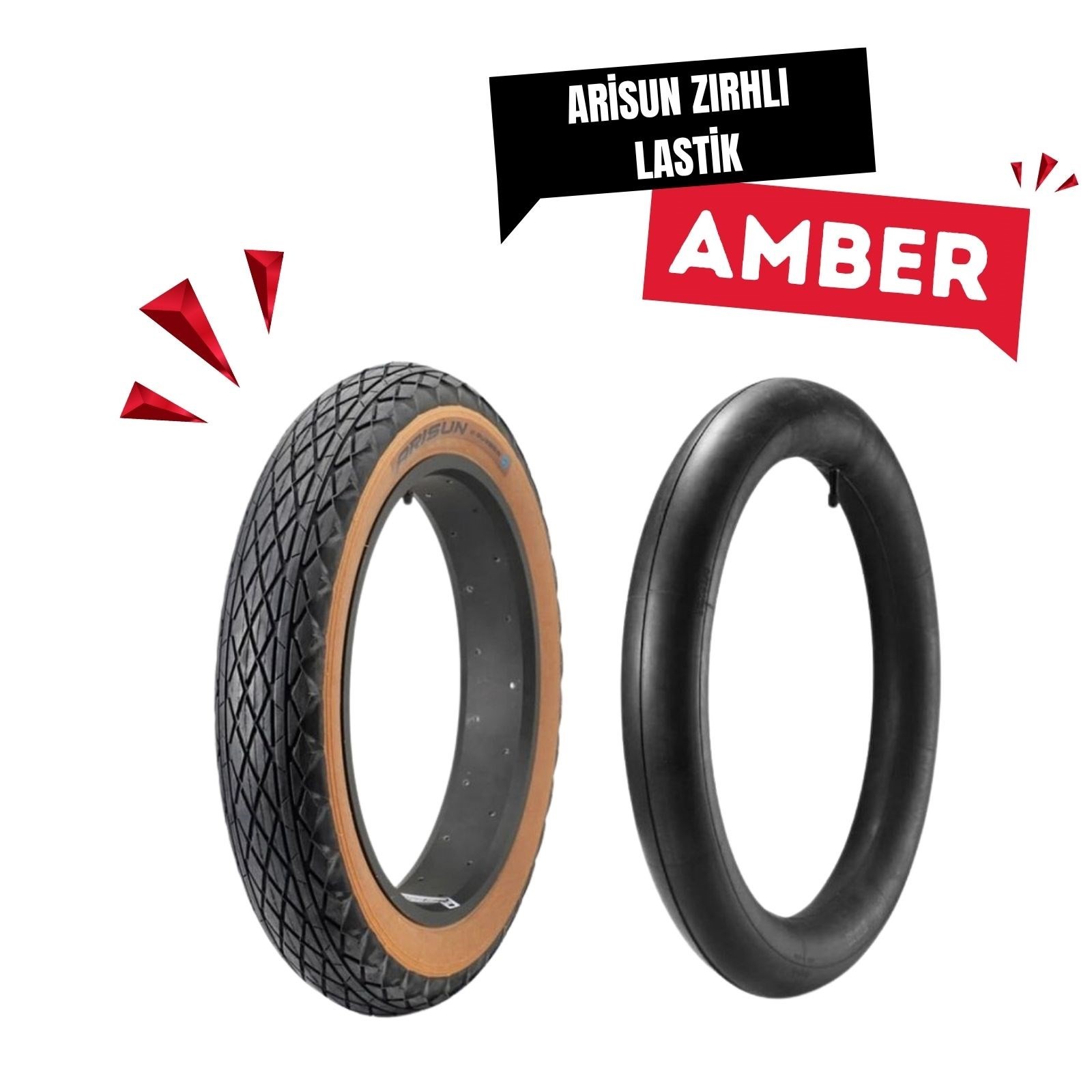 ARİSUN 20x4.0 Kalın Teker Fat-bike & E-Bike Zırhlı Yol Lastiği