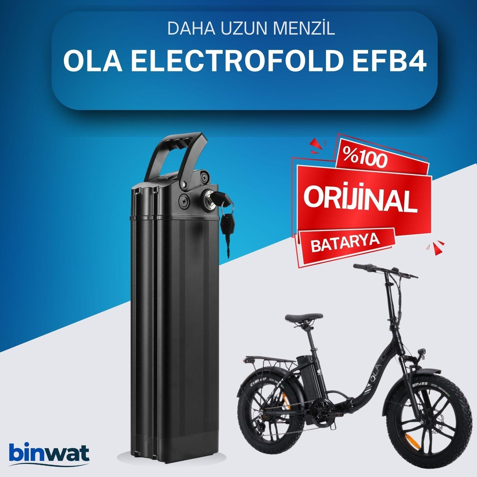 ELECTROFOLD EFB4 36 Volt Batarya Orjinal Yedek Akü - Elektrikli Bisiklet PiliOLA ELECTROFOLD EFB4  36 Volt Batarya Orijinal-Yedek Akü - Elektrikli Bisiklet BataryasıLityum İyon 36 Volt Orijinal Bataryalar