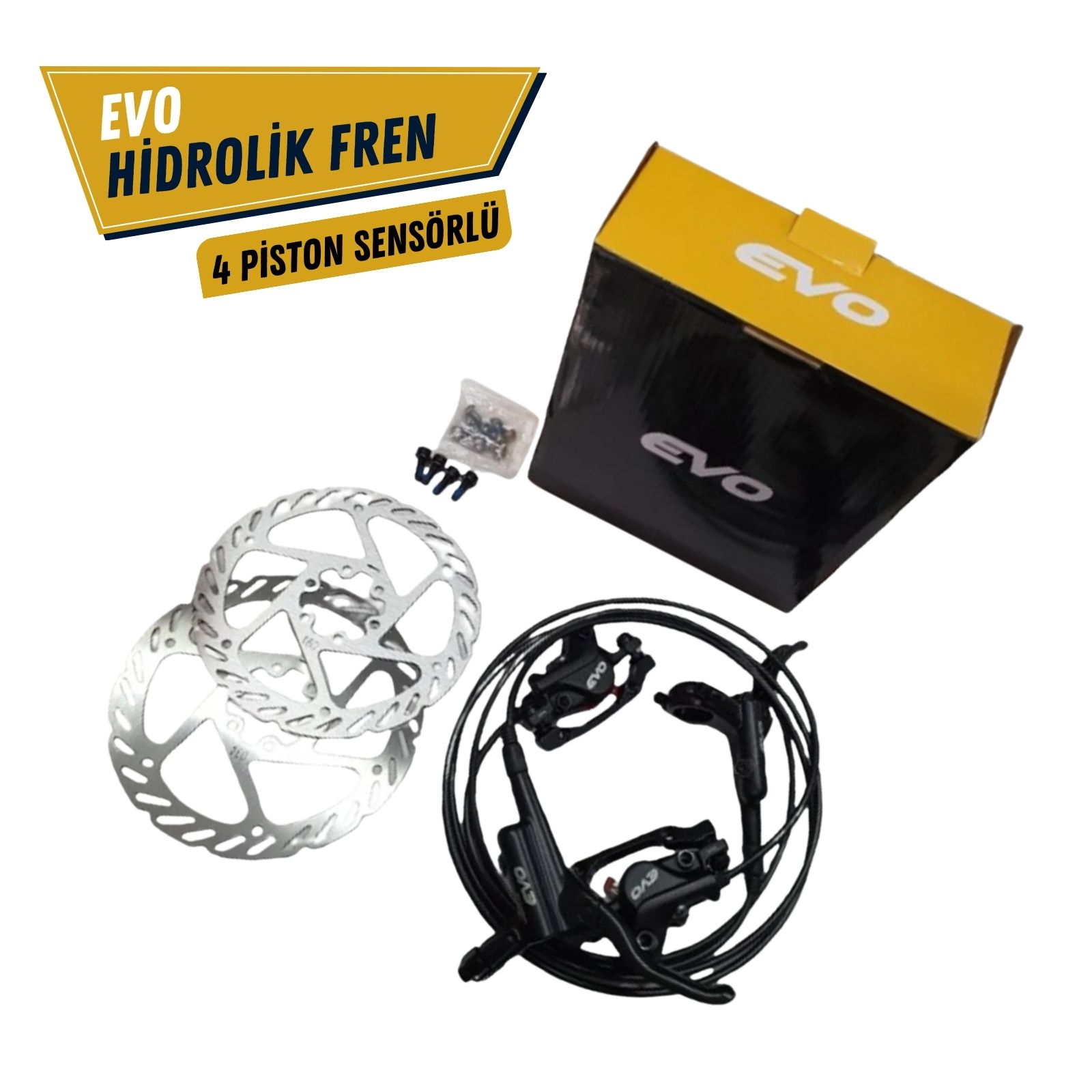 EVO HİDROLİK 4 PİSTONLU SENSÖRLÜ DİSK FREN SETİ