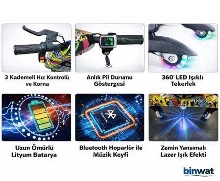 RYDER STAR DRİFT CAR RS-R1 24V 250 WATT ELEKTRİKLİ DRİFT CAR - DRİFT SCOOTER COOL