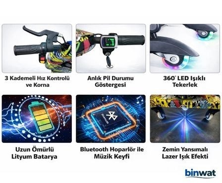 RYDER STAR DRİFT CAR RS-R1 24V 250 WATT ELEKTRİKLİ DRİFT CAR - DRİFT SCOOTER COOL