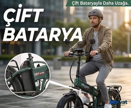 SKYJET (TRVIII) TRV3 PRO W 48V 1000 WATT ÇİFT BATARYALI ELEKTRİKLİ BİSİKLET