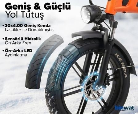 STRADA E-MONSTER KIRMIZI 48V 250 WATT ELEKTRİKLİ BİSİKLET