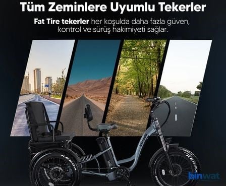 STRADA E-TRIO 48V 750 WATT ÜÇ TEKERLEKLİ ELEKTRİKLİ BİSİKLET