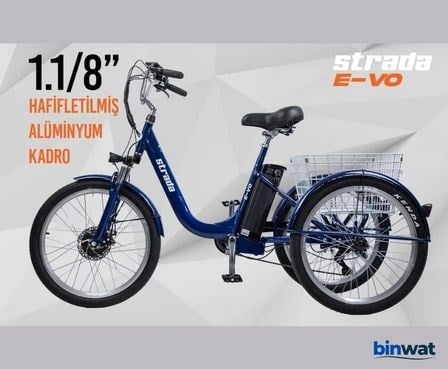 STRADA E-VO 36V 350 WATT ÜÇ TEKERLEKLİ ELEKTRİKLİ BİSİKLET