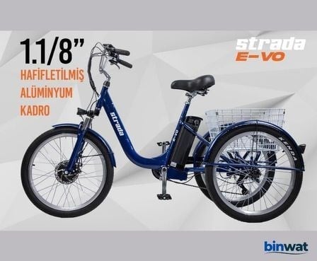STRADA E-VO 36V 350 WATT ÜÇ TEKERLEKLİ ELEKTRİKLİ BİSİKLET