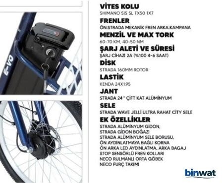 STRADA E-VO 36V 350 WATT ÜÇ TEKERLEKLİ ELEKTRİKLİ BİSİKLET