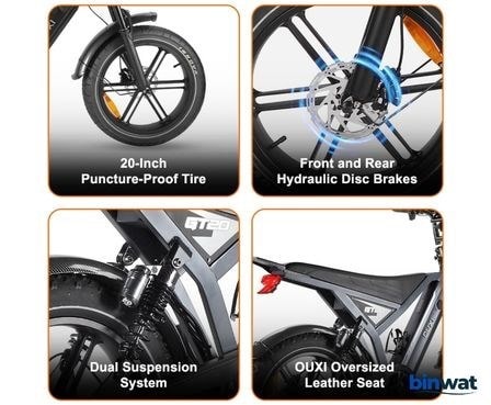T-BİKE GT20 48V 1500 WATT BLUETOOTH ÖZELLİKLİ ELEKTRİKLİ BİSİKLET