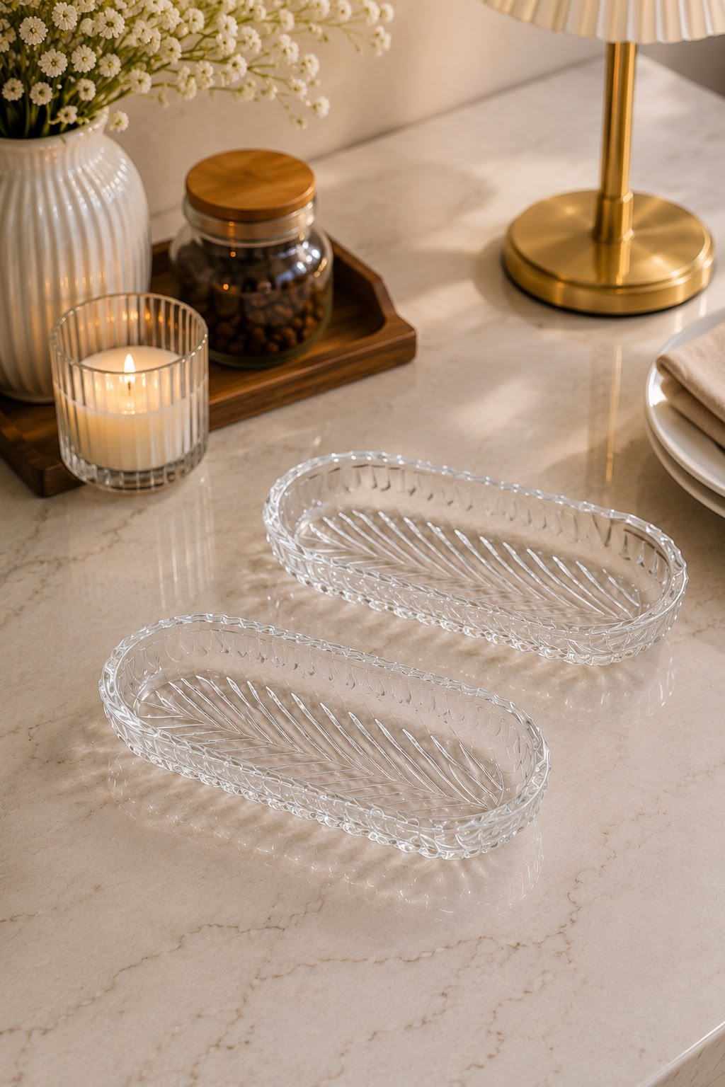 İkili 14 CM Miini Kristal Sunumluk