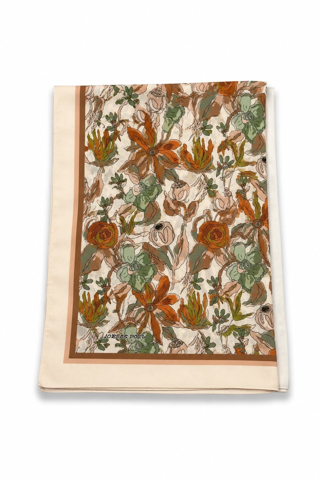 Kadın Soft Çiçekli 180X75 Ölçülü Şal Taba