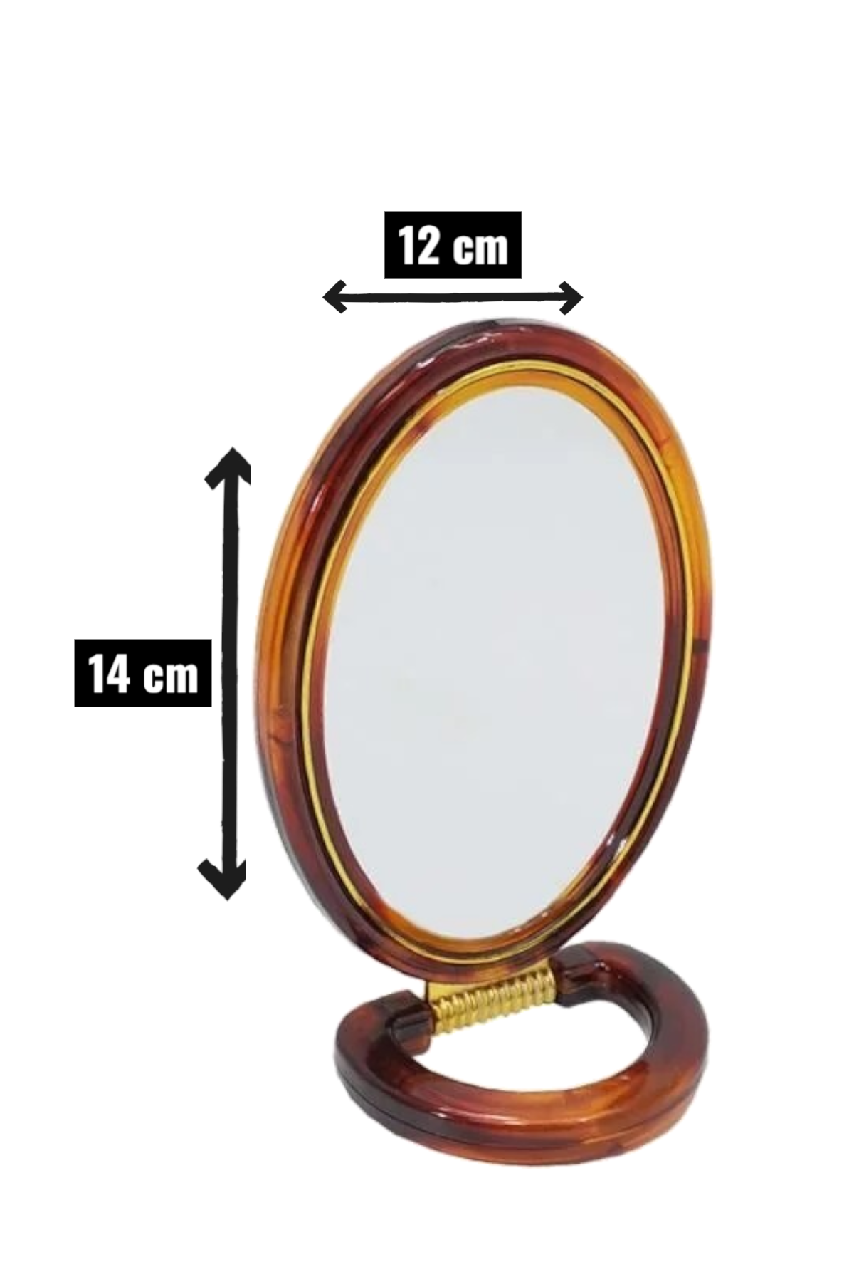 Çift Taraflı Standlı Ayarlanabilir Ayna 14*12 cm
