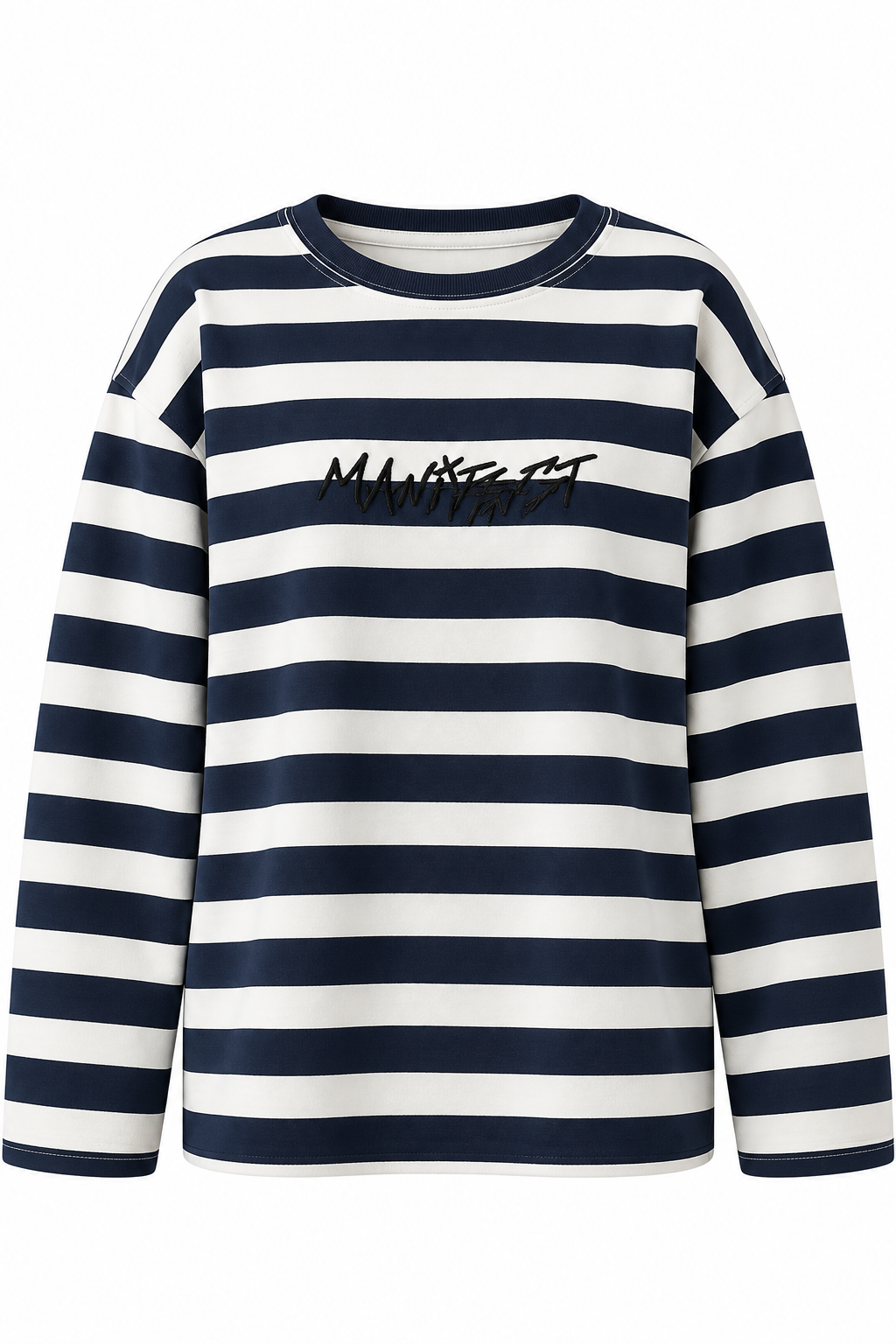 Kadın Bisiklet Yaka Oversize Sweatshirt Lacivert