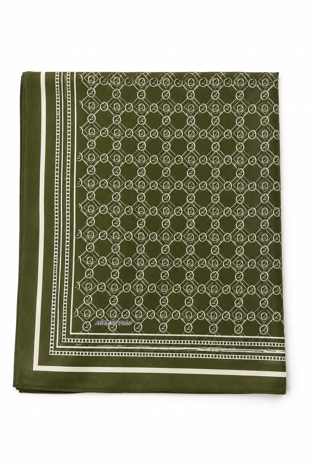 Kadın Monogram Desenli 180X70 Ölçülü Şal Yeşil