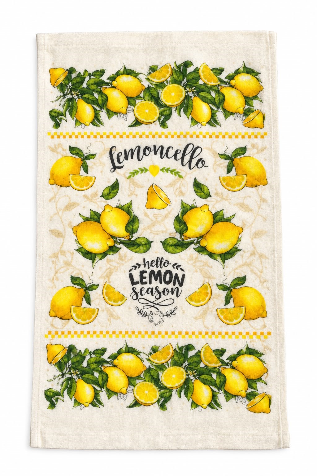 Limon Desenli 49X20cm Ölçülü Mutfak El Havlusu Sarı
