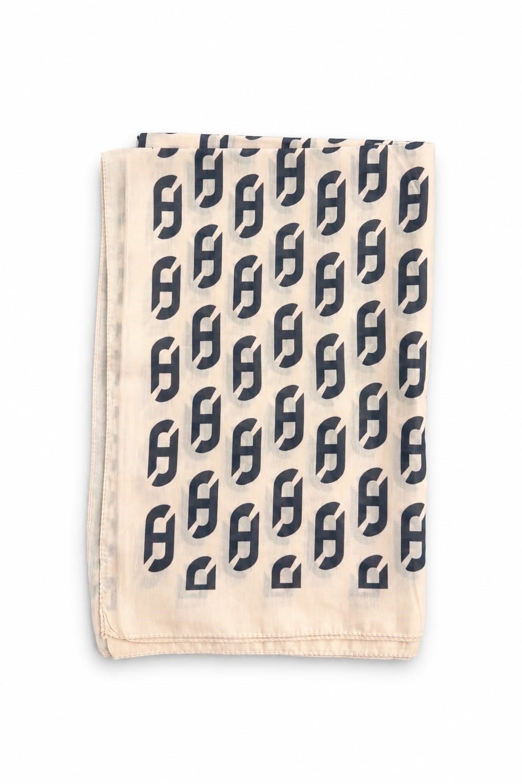Kadın Monogram Desenli Fresh Şal Bej