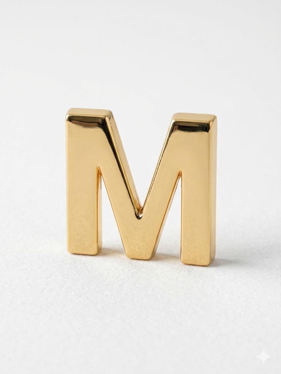 Gold Charm M Harfi