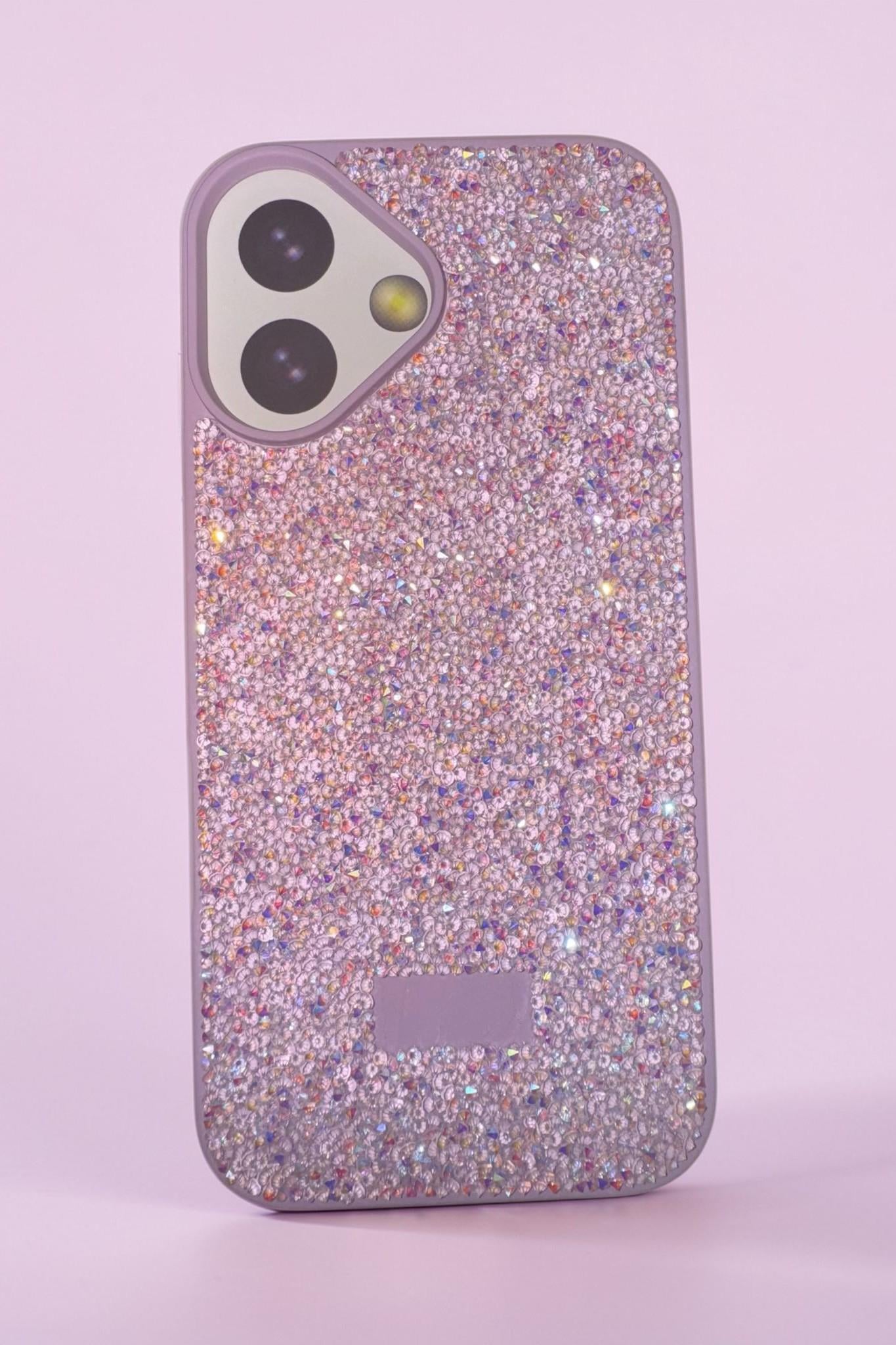 İphone 17 Uyumlu Full Taş Detaylı Swarovski Kılıf Mor