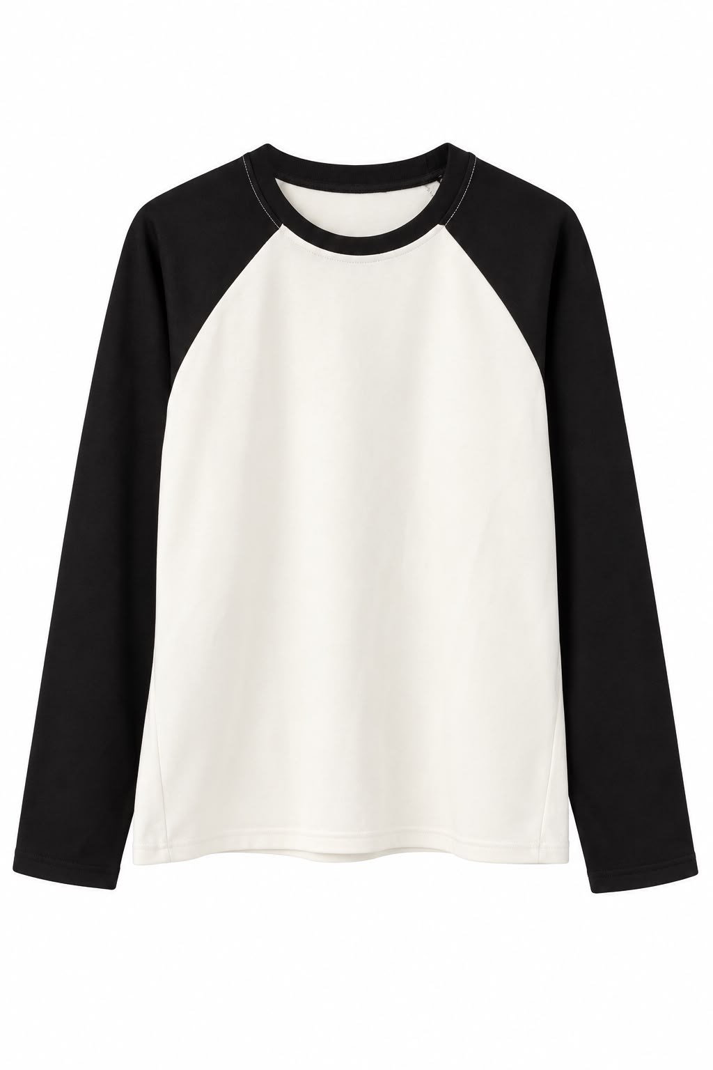 Kadın Bisiklet Yaka Reglan Sweatshirt Siyah