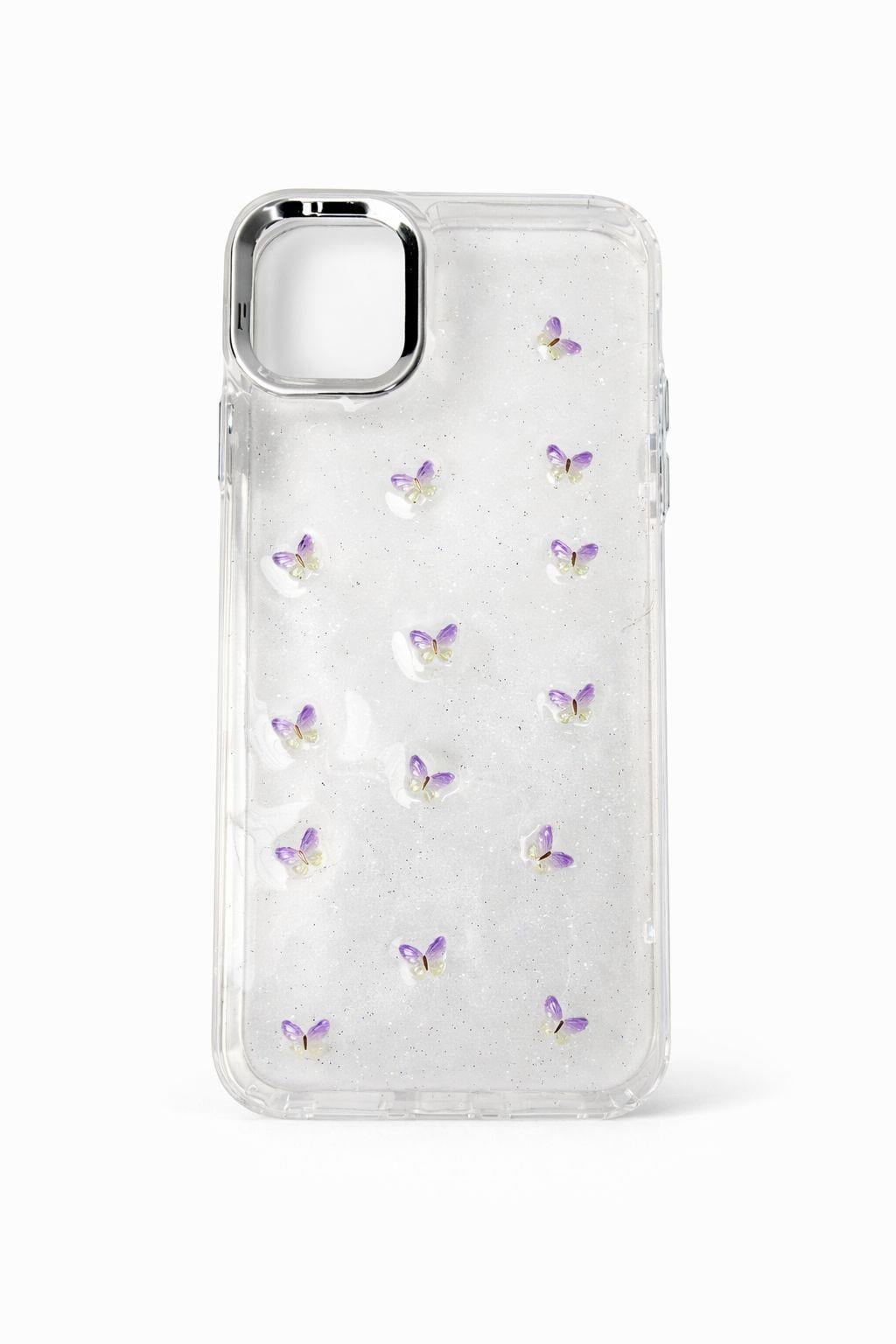 İphone 11 Uyumlu Şeffaf Kelebek Figürlü Kılıf
