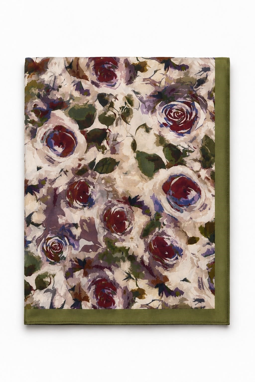 Kadın Çiçek Desenli 180X75 Ölçülü Şal Yeşil
