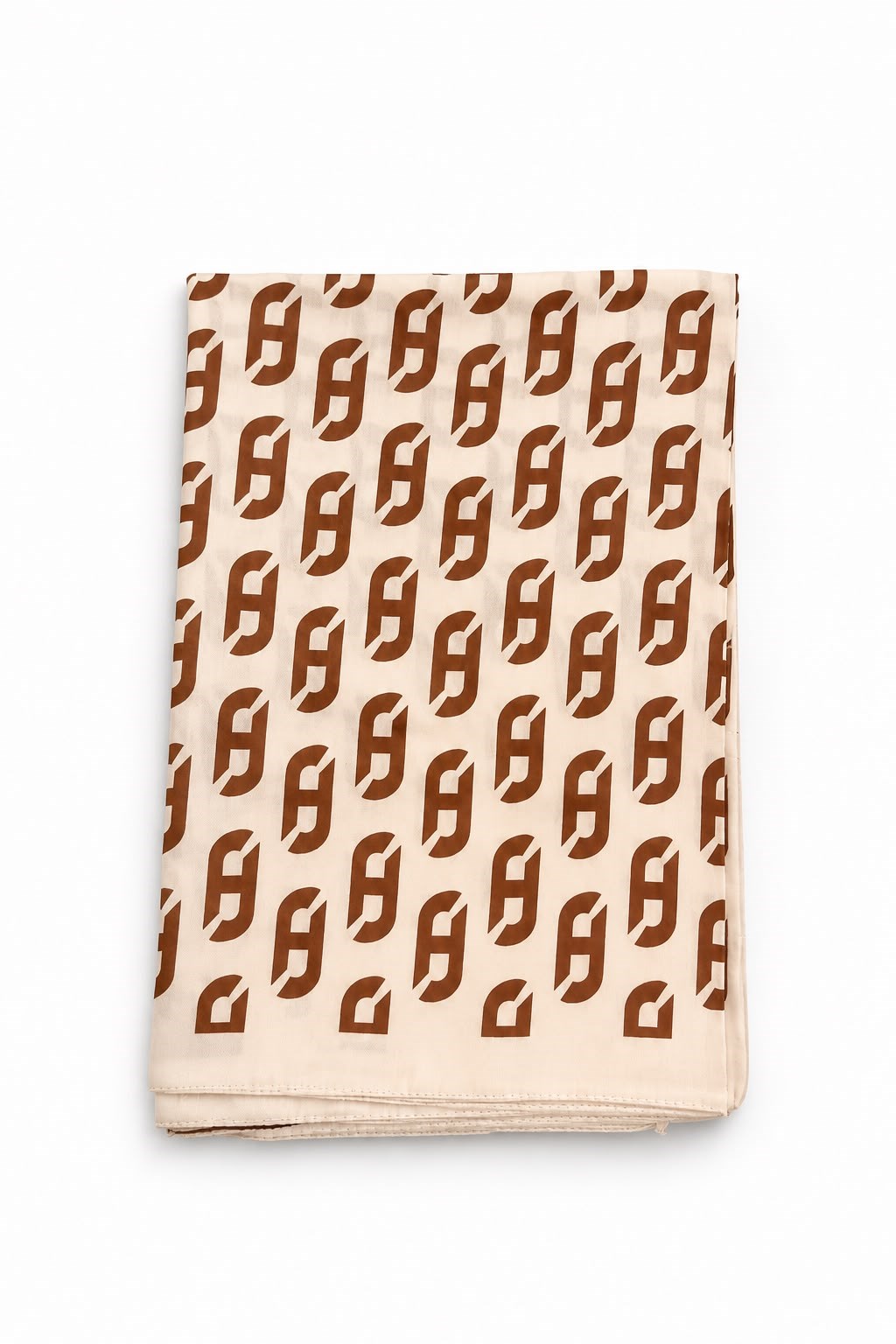 Kadın Monogram Desenli Fresh Şal Taba