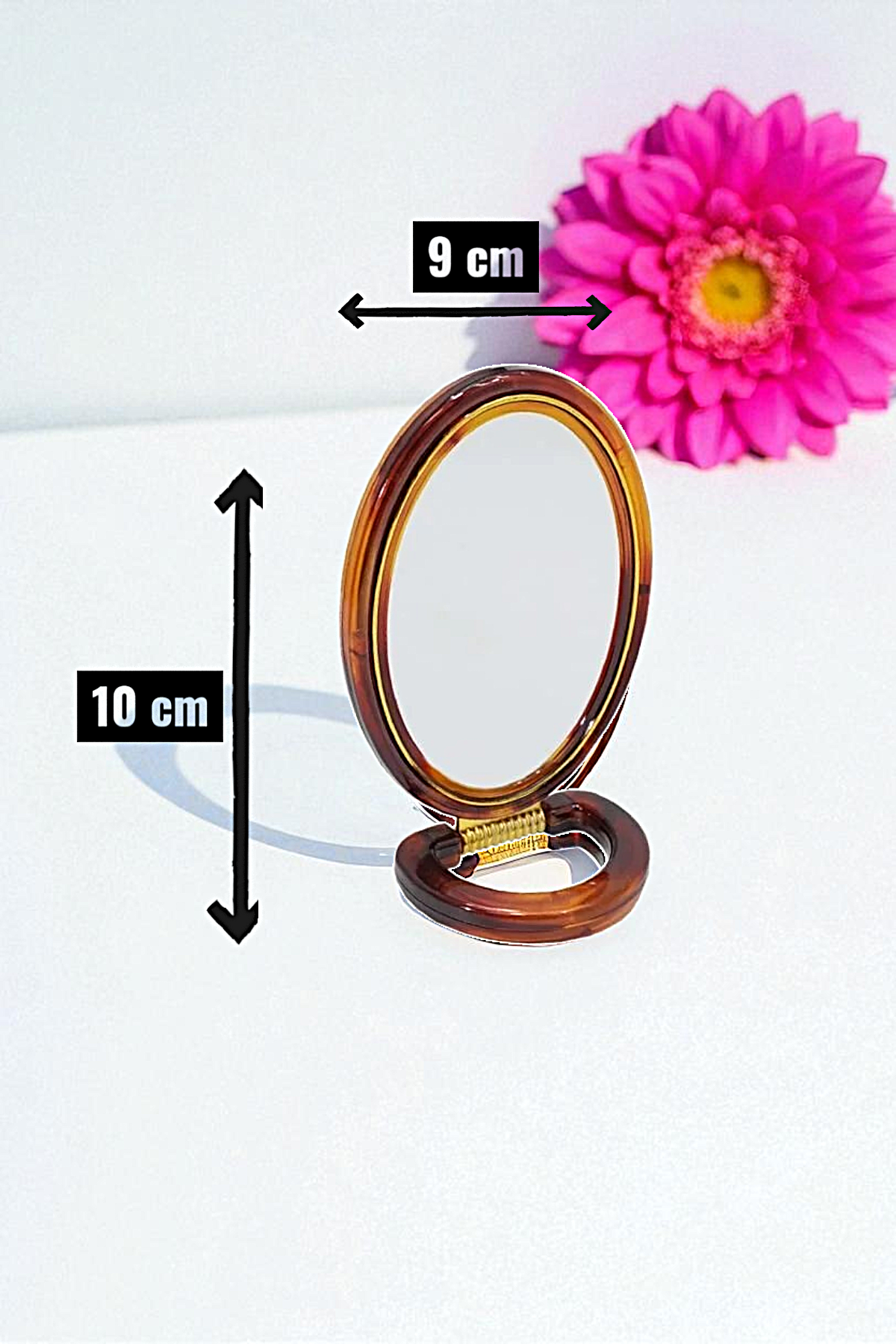 Çift Taraflı Standlı Ayarlanabilir Ayna 10*9 cm