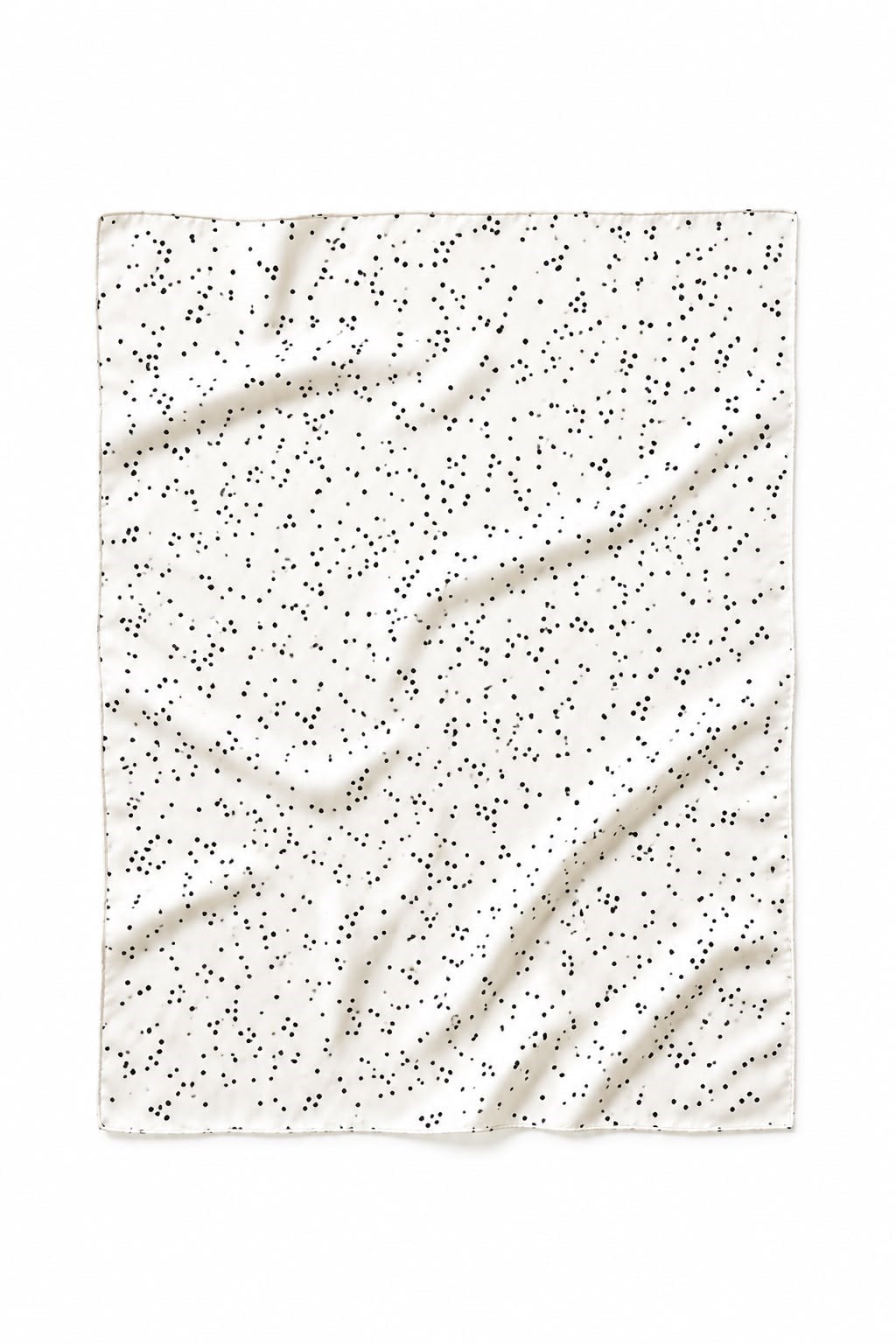 Puantiye Desenli Şifon 45X45 Ölçülü Fular Beyaz