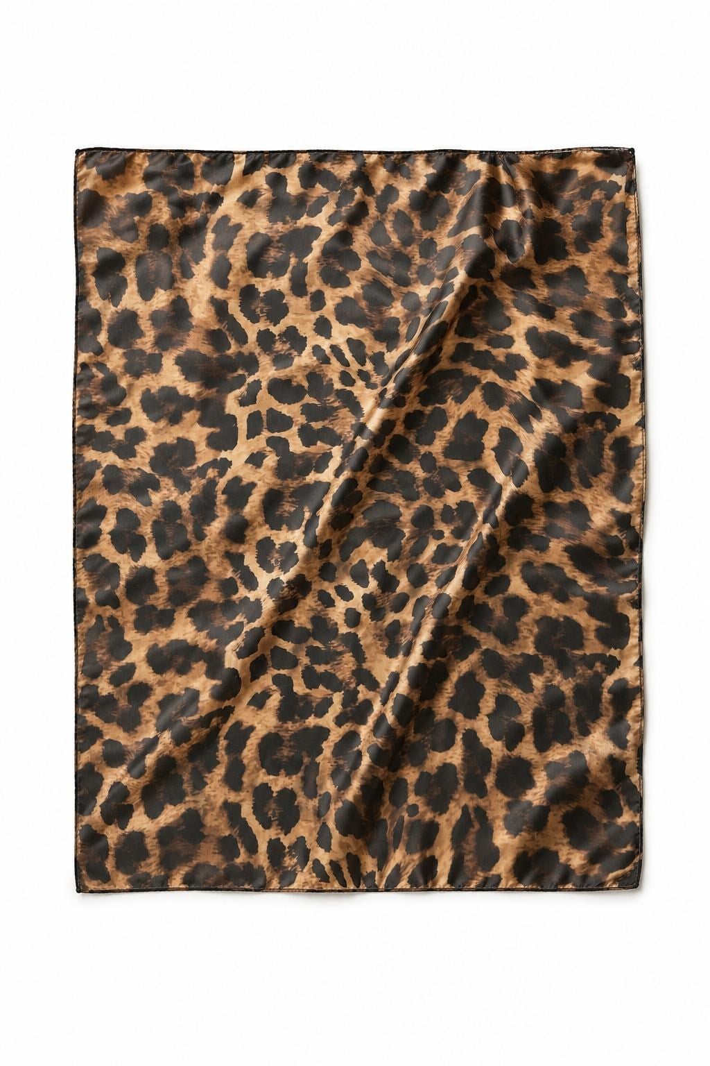 Şifon 45X45 Ölçülü Fular Leopar Desenli