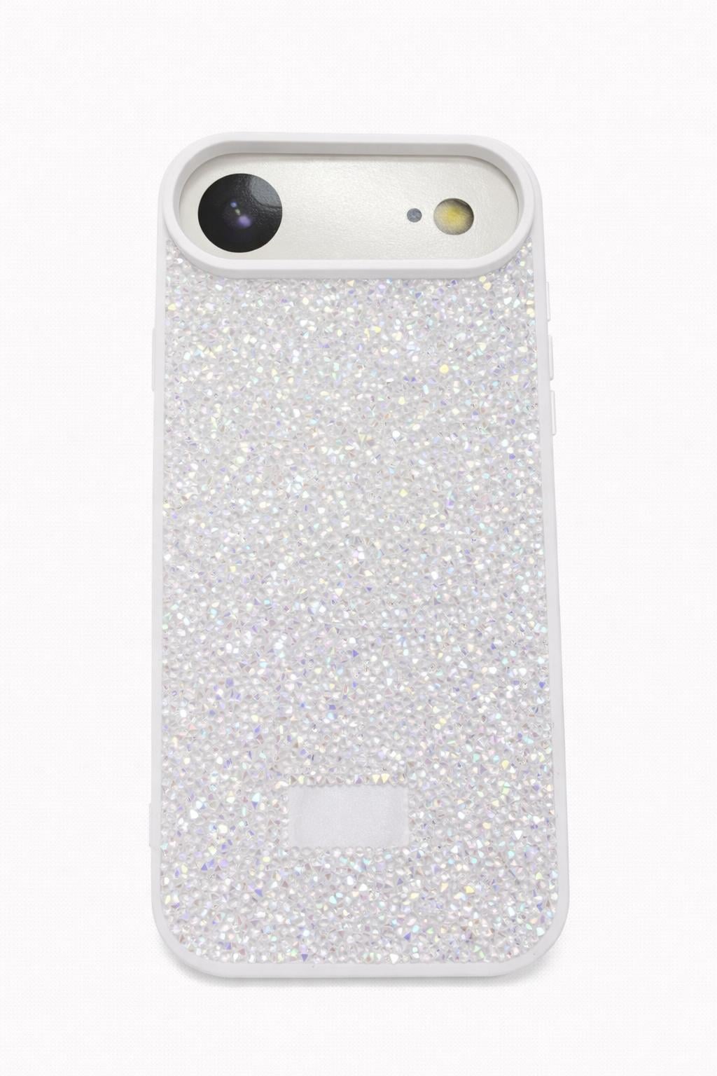 İphone 17 Air Uyumlu Full Taş Detaylı Swarovski Kılıf Beyaz