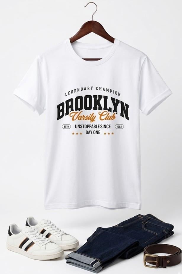 Kadın Bisiklet Yaka Kısa Kollu Tshirt Beyaz