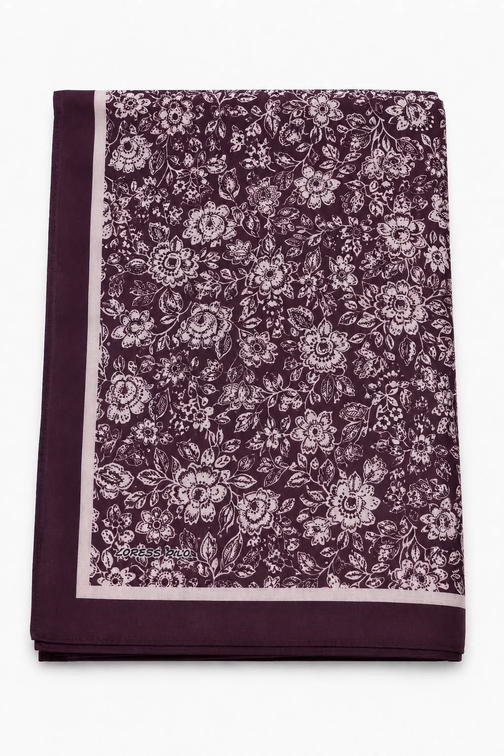 Kadın Çiçek Desenli 180X70 Ölçülü Şal Bordo