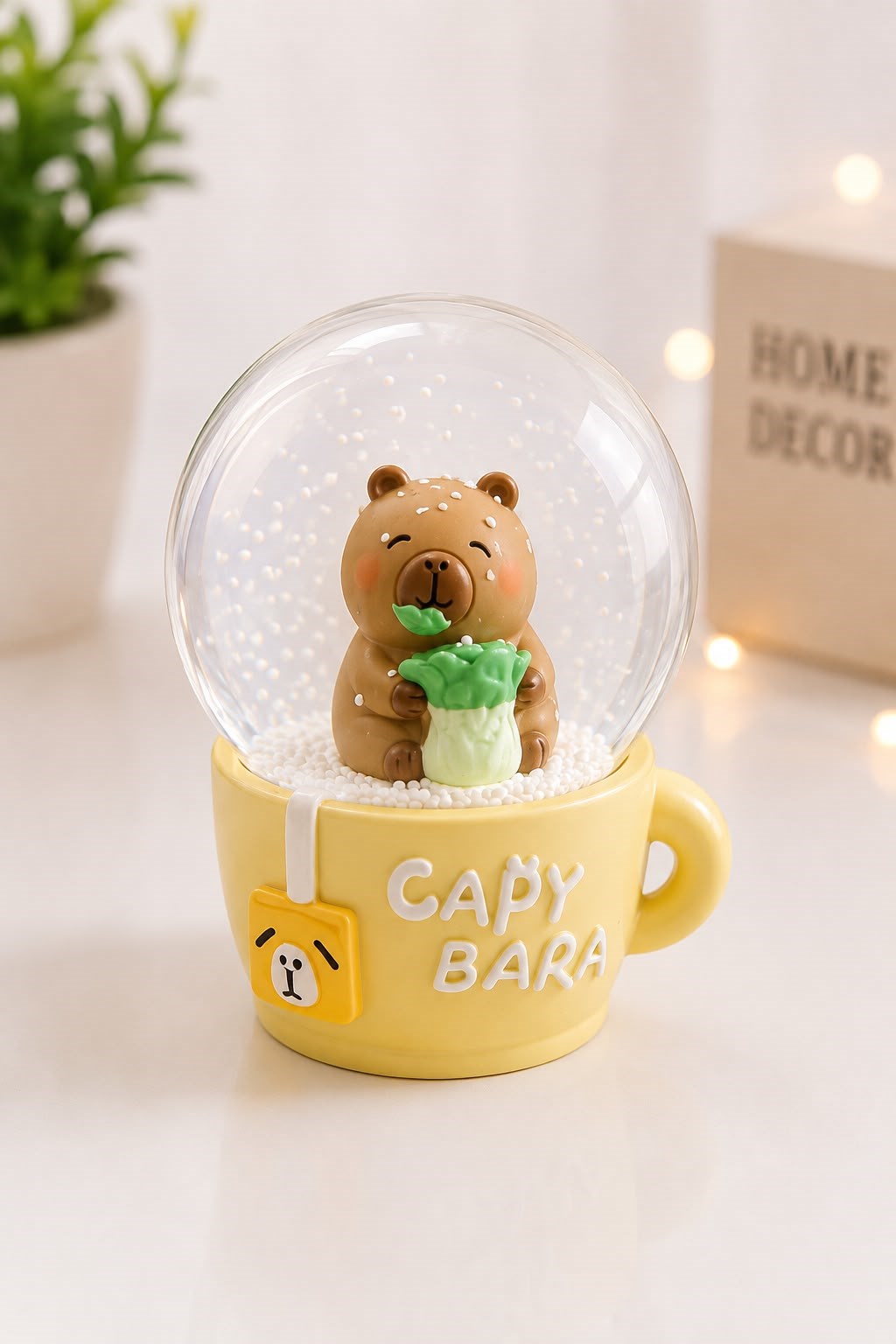 Capy Bara ışıklı Kar Küresi