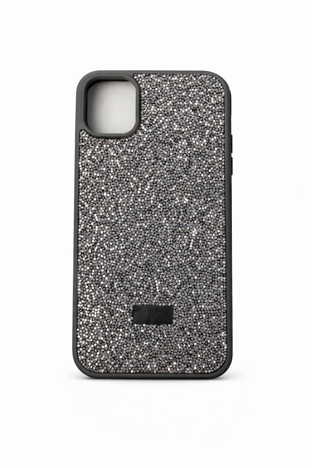 İphone11 Uyumlu Full Taş Detaylı Swarovski Kılıf Gri