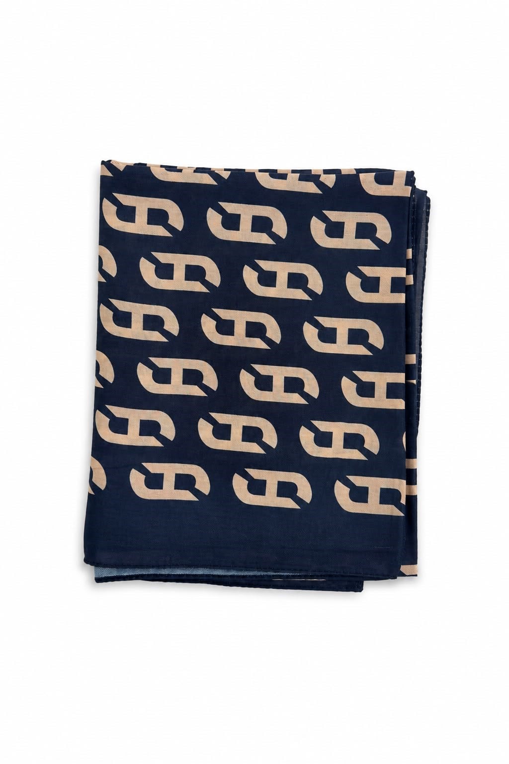 Kadın Monogram Desenli Fresh Şal Lacivert
