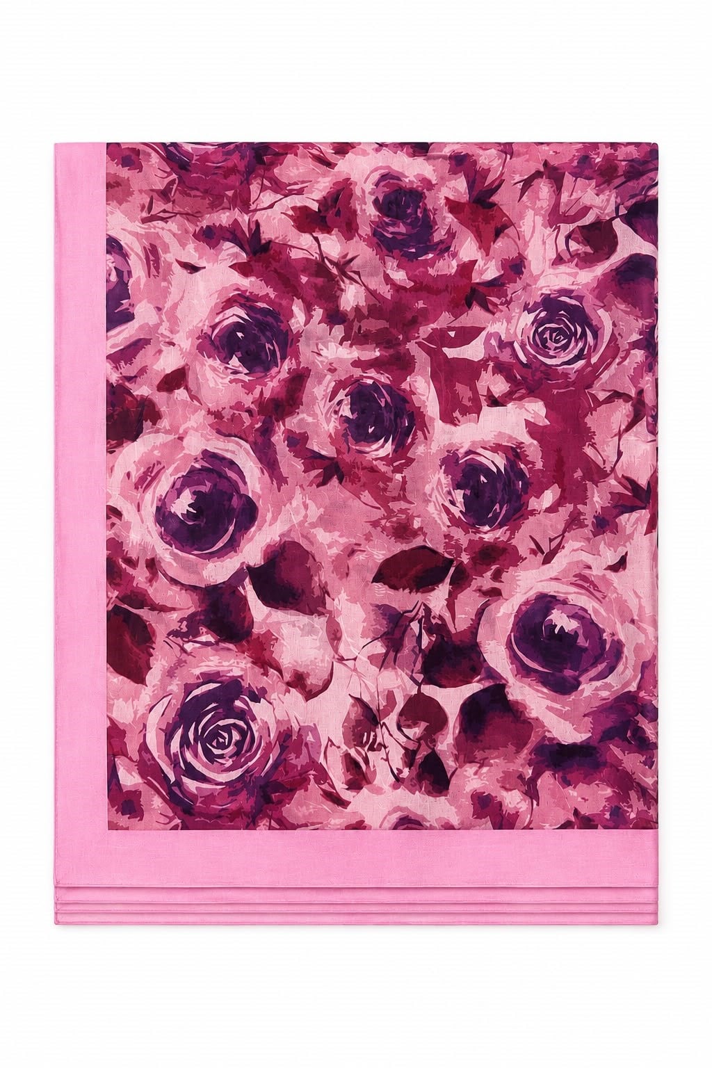 Kadın Çiçek Desenli 180X75 Ölçülü Şal Pembe